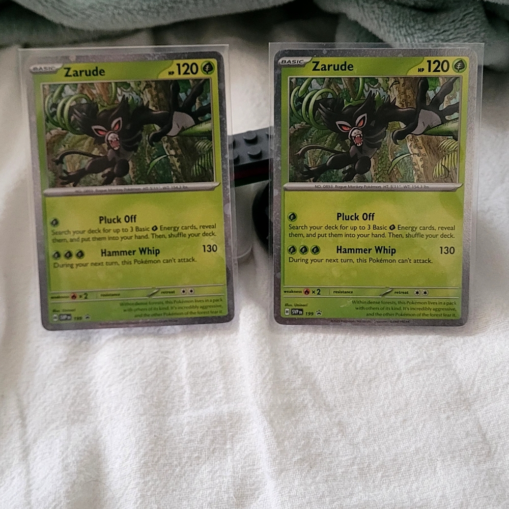 Pokémon Zarude Trading Card with Green and Black Design